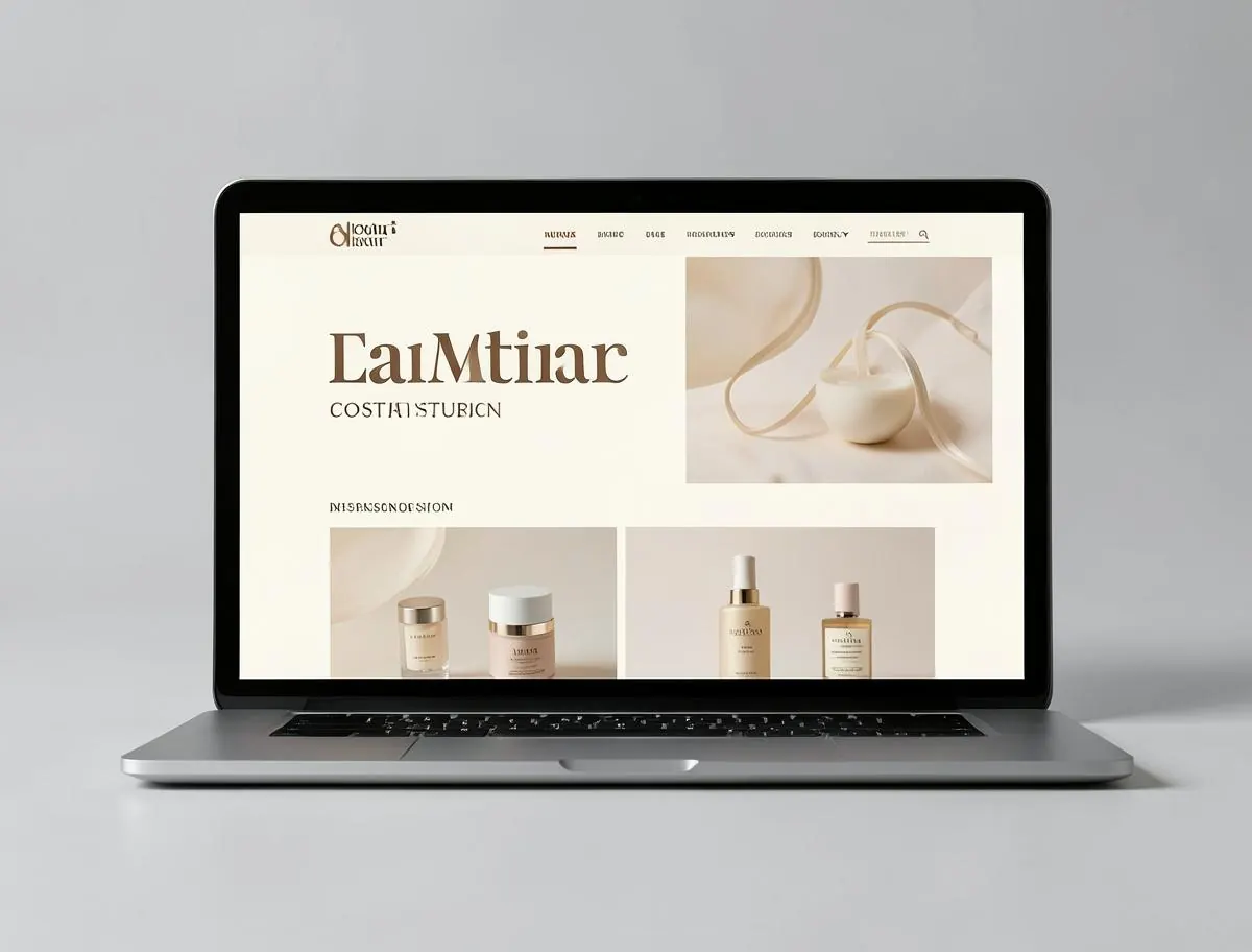 Designkonzept einer Website für Kosmetik- & Beautystudio